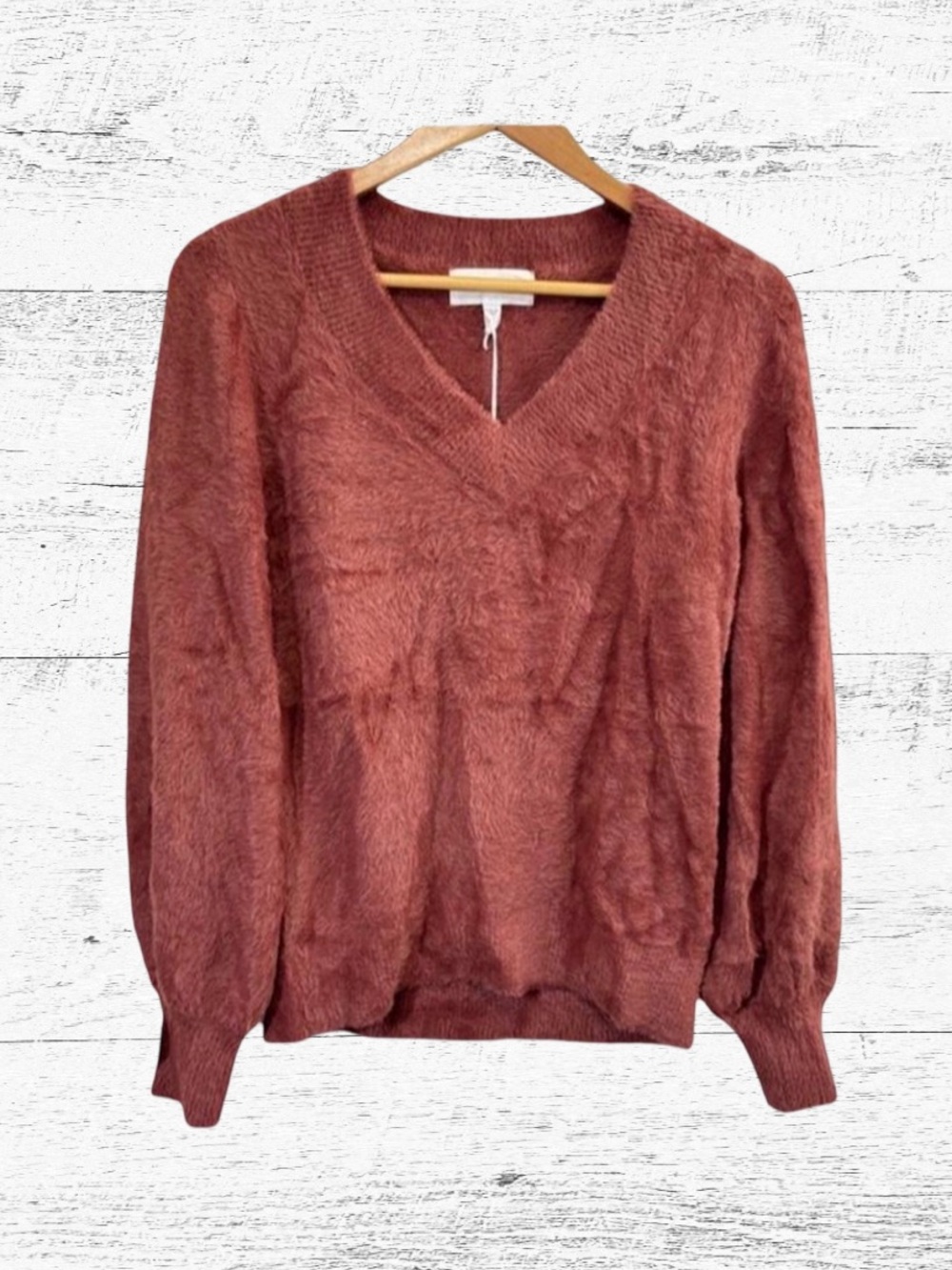 Dear John V-Neck Sweater in Brown and Pink